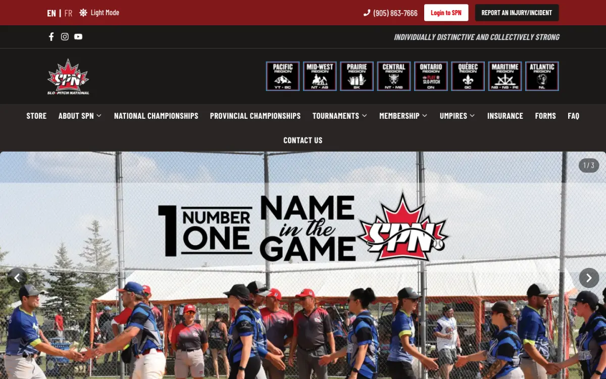 Slo-Pitch National homepage